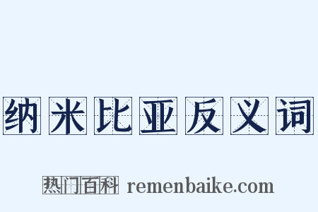 纳米比亚反义词是什么意思的图片